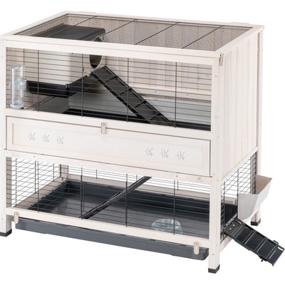 Ferplast drevená klietka Indoor Home biela 107,5 x 67,5 x 102 cm