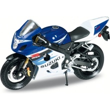 Welly Motocykel Suzuki GSXR750 modrý 1:18