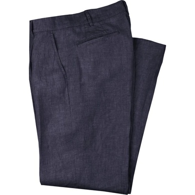 Brooksfield Pleated Linen Trousers - Navy - 50/M