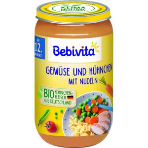 Bebivita БИО спагети с пиле и зеленчуци 250г (12+ месеца)