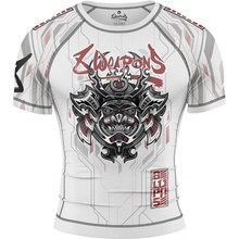 8 Weapons Pánský rashguard funkční triko Samurai 2.0 krátké rukávy white-red