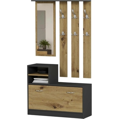 Framire Skříň do předsíně V1 se zrcadlem Mix Artisan 90 cm