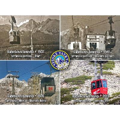 Vysoké Tatry Retro lanovky koláž