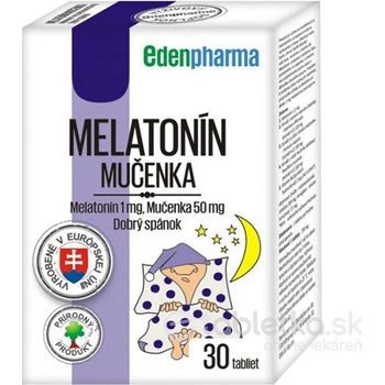 EdenPharma Melatonín + Mučenka 30 tabliet