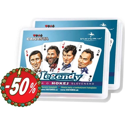 VIKTORIO Žolíkové karty česko-slovenské legendy hokeje 2ks