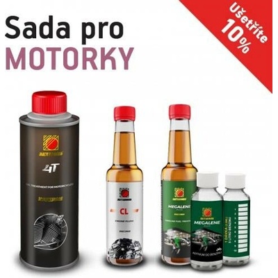Metabond Set aditiv pro motocykly - Metabond 4T 250 ml + Metabond CL 250 ml + Metabond Megalene 250 ml + Lahvička na moto