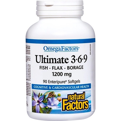 Natural Factors Omega Factors Ultimate 3-6-9, 1200 mg, 90 капсули, Natural Factors
