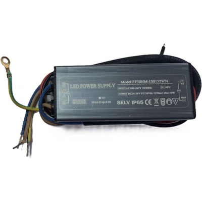 Zdroj - LED driver 50W, 20-40V/1280mA pro LED 50W, IP65, napájení 230V