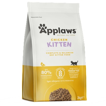 Applaws Kitten Chicken - суха храна за малки котета до 12 месеца, бременни и кърмещи котки с 80% пиле