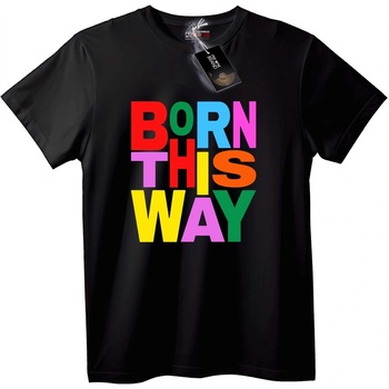 NOONEBRAND Тениска BORN THIS WAY Гордост - M, Black