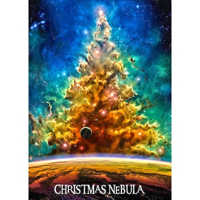 (B) 3D pohľadnica Christmas Nebula