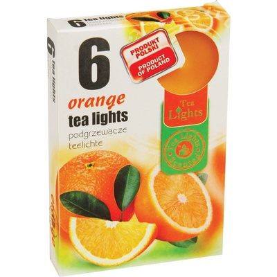 Admit Tea Lights Orange 6 ks