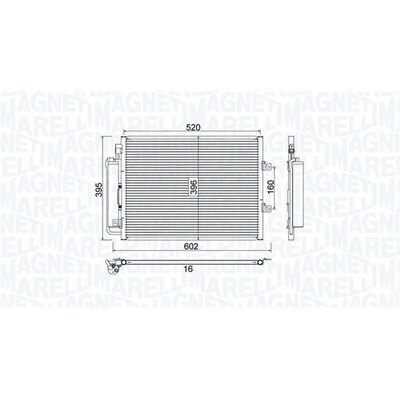 Kondenzátor, klimatizace MAGNETI MARELLI 350203780000