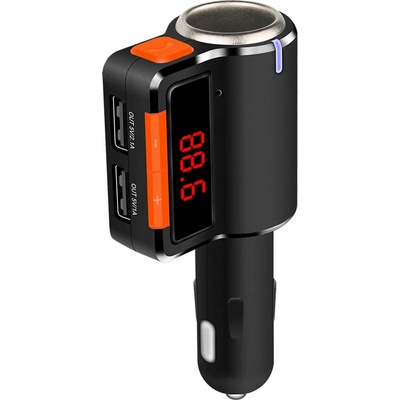 Компактен FM Bluetooth трансмитер с зарядно за кола, MP3 плеър - BC09