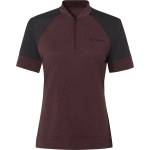 Vaude Дамска фланелка с къс ръкав за колоездене Vaude Women's Altissimo Q-Zip Shirt Cycling jersey - Dark Oak - размер 42 (EU) (156-1315-1614)