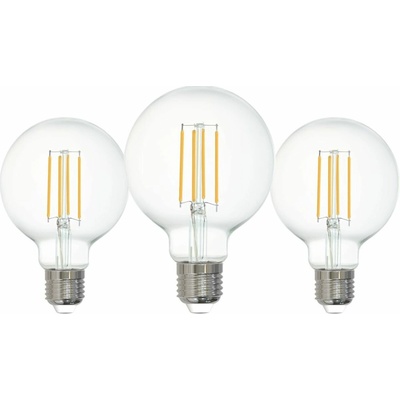EGLO LM-E27-LED G80 4W 4000K číra 3ks 11352