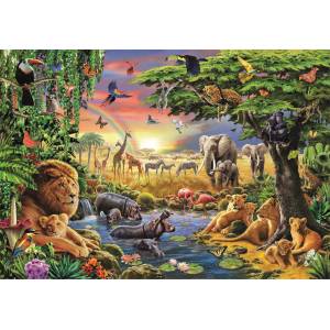 Clementoni - Puzzle The African Gathering - 2 000 piese