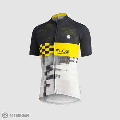 Sportful Flanders čierny/biely/žltý detský