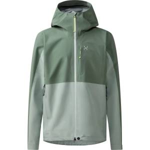 Haglöfs Мъжко водоустойчиво яке Haglöfs Front Proof II Jacket Waterproof jacket - Chlorophyll Green / Dew Green - размер M (002-3538-0712)