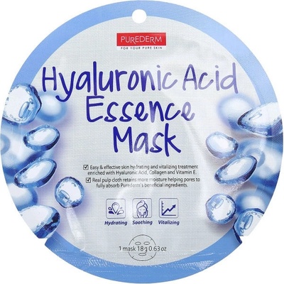 Purederm Маска за лице Hyaluronic Acid Essence, 18 ml