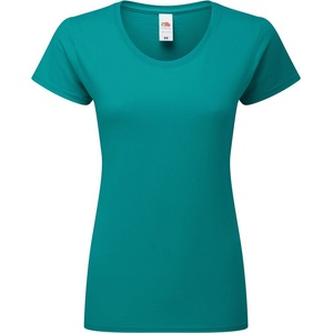 Fruit of the Loom Дамска тениска FRUIT OF THE LOOM LADY-FIT ICONIC 195 T / Дамска тениска от плътен памук - малахитова XS (161424als00)
