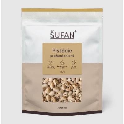 ŠUFAN Pistácie pražené solené přirozeně otvírané 500 g