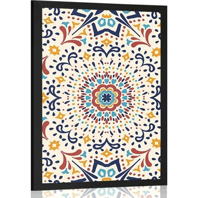 Plakát jedinečný etnický vzor - 40x60 silver