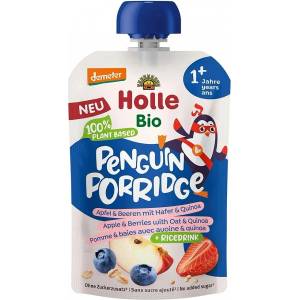 Holle Био пюре Holle - Пауч с ябълка, горски плодове, овесени ядки и киноа, 110 g (BB210702) - ozone