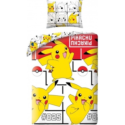 Halantex bavlna povlečení Pokémon Pikachu No. 025 100% bavlna 70x90 140x200