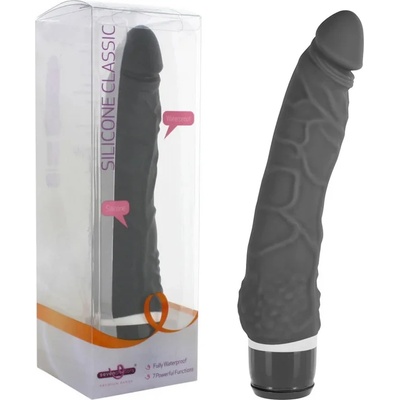 Пенис вибратор със 7 вибро режима, 21см. - Classic Slim Vibrator, Black (SEVCR01399)