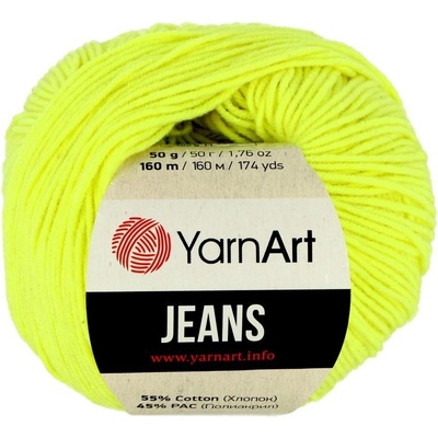 YarnArt Jeans 58 neónová žltá
