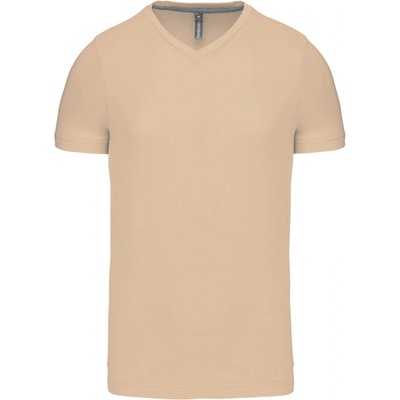 Kariban V-NECK K357 / Мъжка тениска с къс ръкав - светлопясъчна M (20K357r7802)