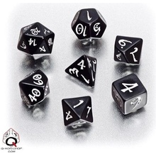 Q-Workshop Kocky Classic RPG Dice Black/White 7ks