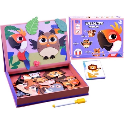 DR ZA3971 Magnetické puzzle zvieratká 54 ks