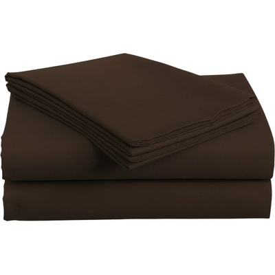 Textilomanie bavlna prostěradlo Lux tmavě hnědé 220x240