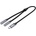 Vention Преходник Vention BGPHY, от USB-C(м) към 2x Jack 3.5mm(ж), 0.3m, черен (BGPHY)