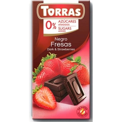 TORRAS TMAVÁ S JAHODOU BEZ CUKRU 75 G