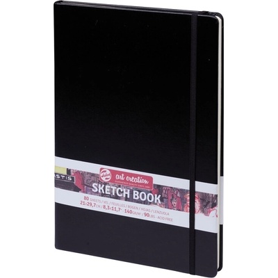 Talens Art Creation Sketch Book - skicák v černé tvrdé vazbě 21x30cm 80 listů 140 g