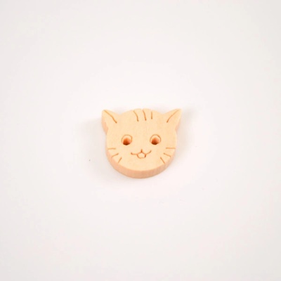 Takoy Drevený gombík Handmade mačička - balenie 10 ks