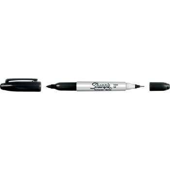 Sharpie Перманентен маркер Sharpie Twin Tip, двувърх, черен (27241-А-ЧЕРЕН)