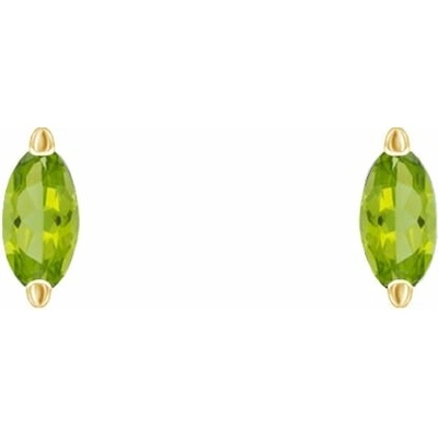 Eppi Minimalistické strieborné náušnice s olivínmi Sistine E46072