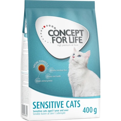 Concept for Life 400 г Concept for Life на намалена цена! - Sensitive Cats с подобрена рецепта!