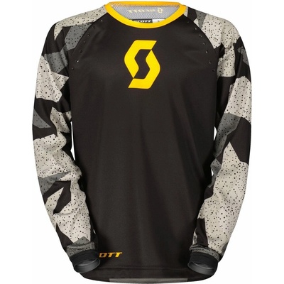 Scott jersey 350 CAMO JUNIOR EVO 2021 black/yellow