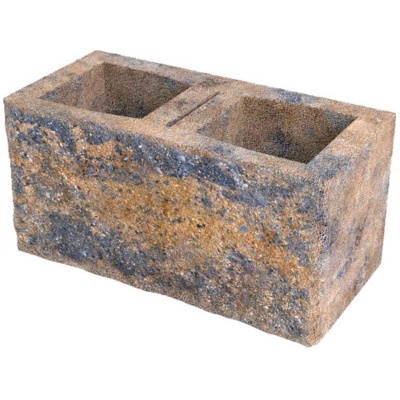 DITON Okrasná tvárnice oboustranná B 390x200x190 mm cihlovo-černá
