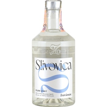 Slivovica Žufánek 50% 0,5 l (čistá fľaša)