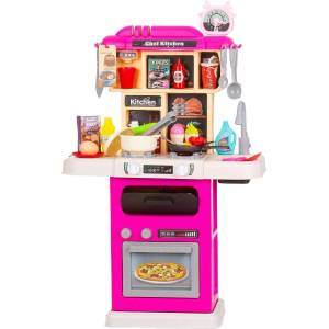 Armutoys ГОЛЯМА ДЕТСКА РОЗОВА КУХНЯ 64 ЧАСТИ