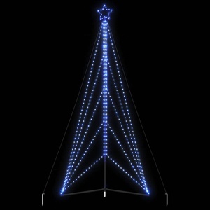 vidaXL LED коледна елха 615 светодиода синьо 404, 5 см (4016422)