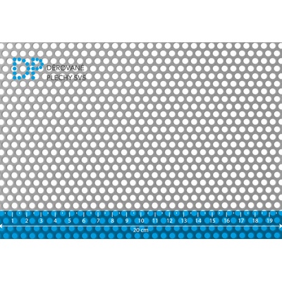 Děrovaný plech ocelový Rv 4-6 (tl. 1,00 x 1000 x 2000 mm), jakost DC01