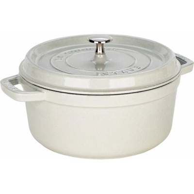 Staub La Cocotte 24cm round, White Truffle, Cast Iron