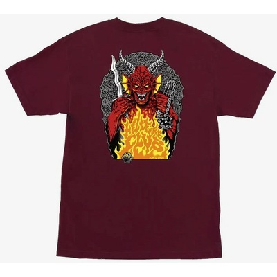 Santa Cruz Stranger Things Hellfire Pit Heavyweight T-shirt Maroon